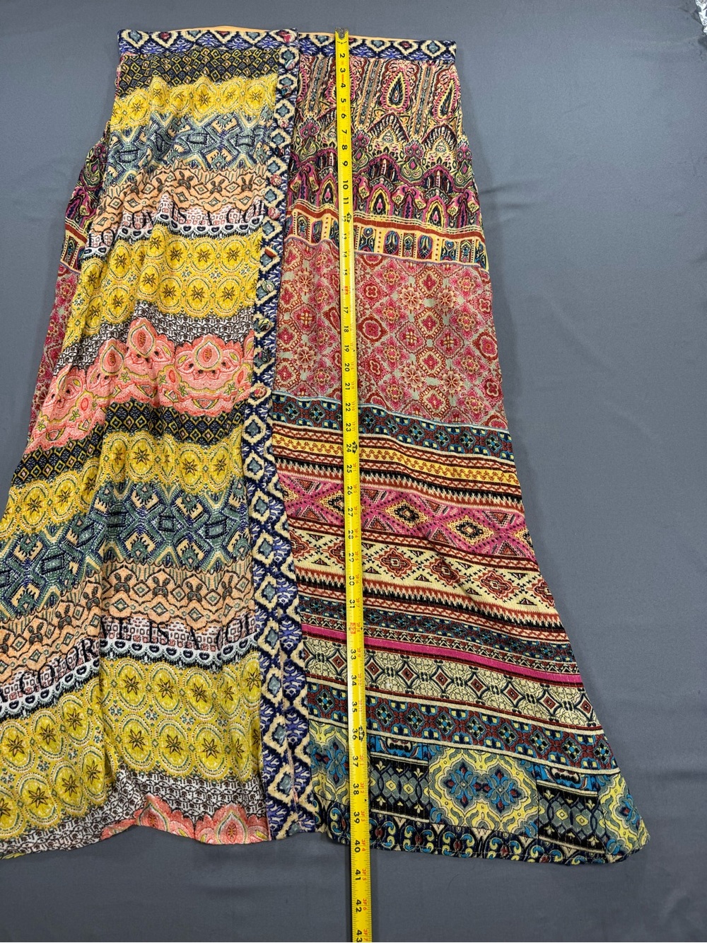 Desigual Vibrant Patchwork Maxi Skirt in Yellow, Pink, Blue & Green - Picture 7 of 7